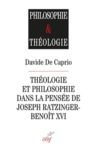 Livre numérique Théologie et Philosophie Dans la pensée de Joseph Ratzinger-Benoît XVI