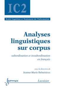 Livre numérique Analyses linguistiques sur corpus