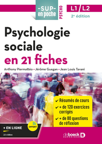 Livre numérique Psychologie sociale en 21 fiches - Licences 1 et 2