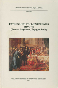 Livre numérique Patronages et clientélismes 1550-1750 (France, Angleterre, Espagne, Italie)