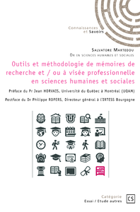 Livre numérique Outils et méthodologie de mémoires de recherche et / ou à visée professionnelle en sciences humaines et sociales