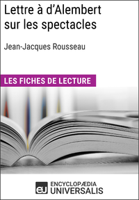 Livre numérique Lettre à d'Alembert sur les spectacles de Jean-Jacques Rousseau