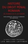Livre numérique Histoire du droit pénal romain