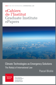 Livre numérique Climate Technologies as Emergency Solutions