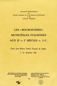 Livre numérique Les « bourgeoisies » municipales italiennes aux IIe et Ier siècles av. J.-C.