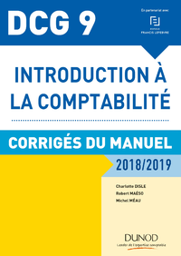 Electronic book DCG 9 - Introduction à la comptabilité 2018/2019 - Corrigés du manuel