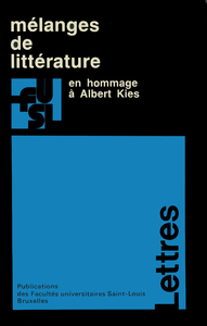 Livre numérique Mélanges de littérature en hommage à Albert Kies