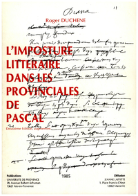 Livre numérique L'imposture littéraire dans les Provinciales de Pascal