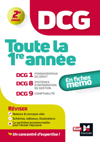 Livro digital DCG : Toute la 1ère année du DCG 1, 8, 9 en fiches - Révision