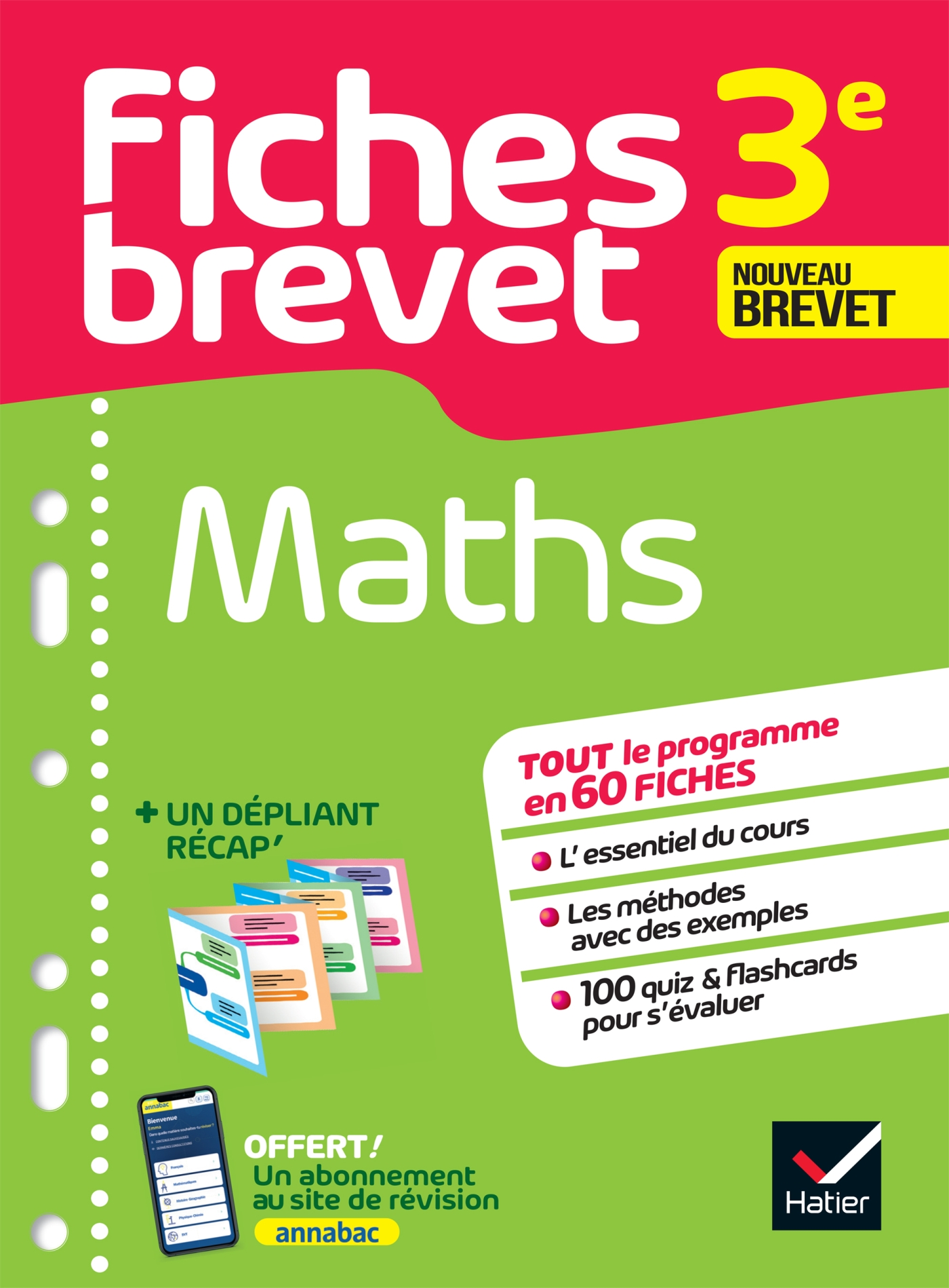 Ebook Fiches brevet Maths 3e Brevet 2025 tout le programme en fiches