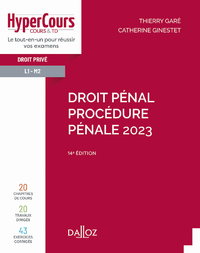 Livre numérique Droit pénal Procédure pénale 2023 14ed