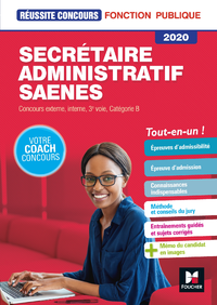 Livre numérique Reussite Concours - Secrétaire administratif, SAENES - Catégorie B - 2020 - Préparation complète