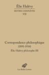 Livre numérique Correspondance philosophique 1891-1914