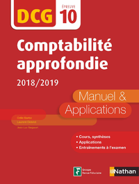 Livre numérique Comptabilité approfondie - DCG 10 - Manuel et applications