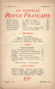 Livro digital La Nouvelle Revue Française N° 253 (Octobre 1934)