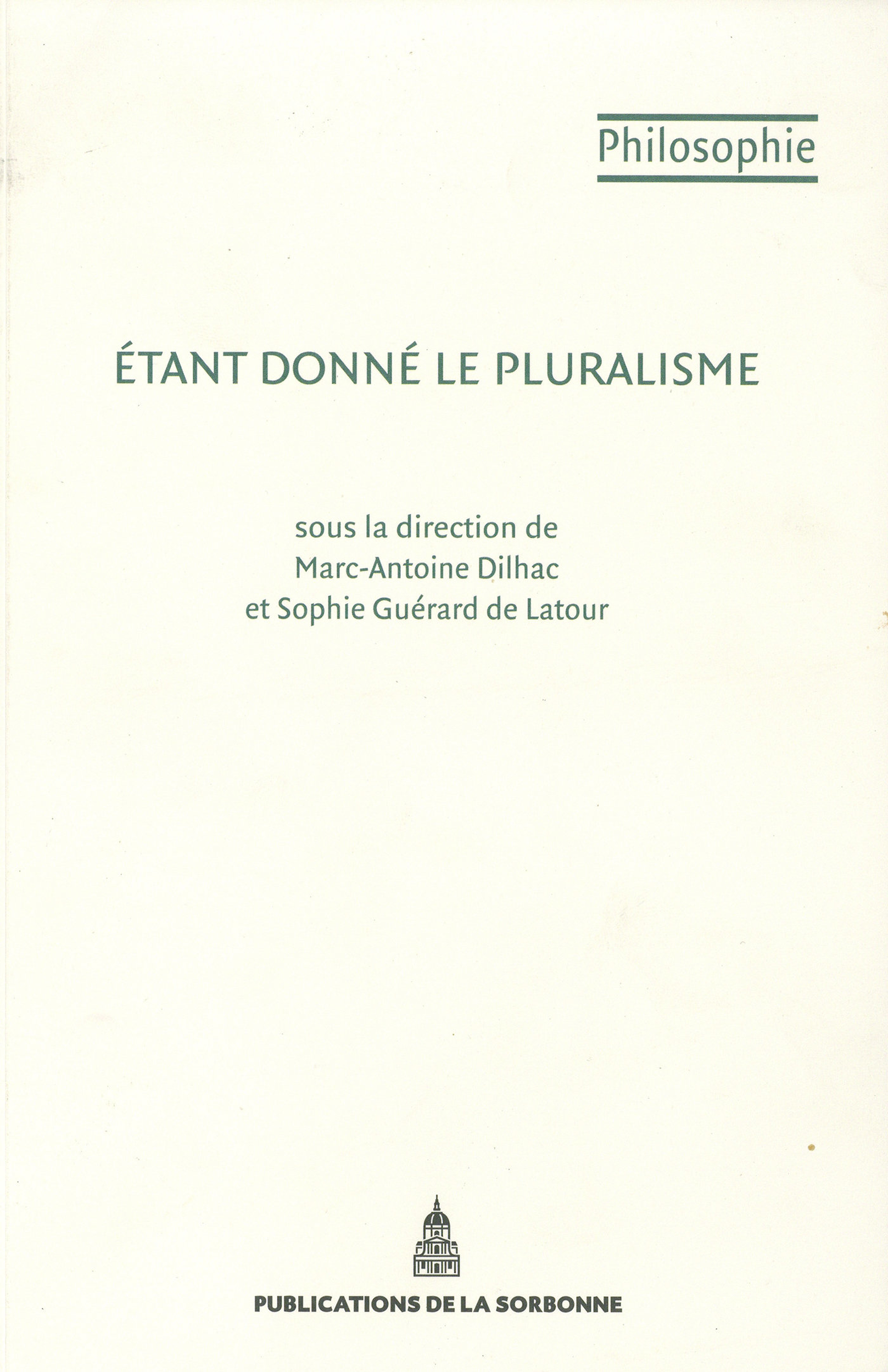 Ebook Étant Donné Le Pluralisme