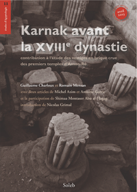 Livre numérique Karnak avant la XVIIIe dynastie