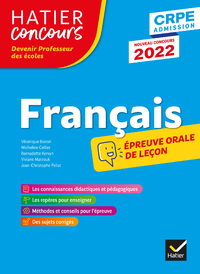 Livre numérique Français - CRPE 2022 - Epreuve orale d'admission