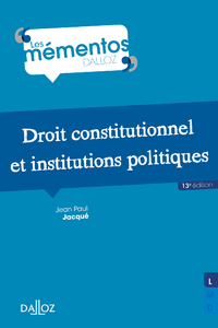 Libro electrónico Droit constitutionnel et institutions politiques 13ed