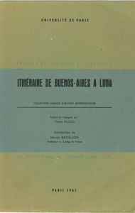 Livre numérique Itinéraire de Buenos-Aires à Lima