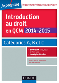 Livre numérique Introduction au droit en QCM 2014-2015