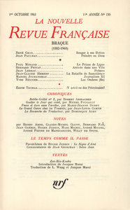Livre numérique La Nouvelle Revue Française N' 130 (Octobre 1963)