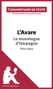 Livre numérique L'Avare de Molière - Le monologue d'Harpagon