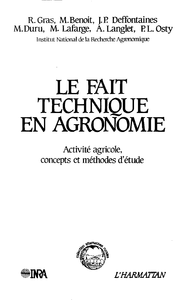 Electronic book Fait technique en agronomie
