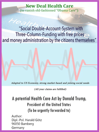 Electronic book "Social Double-Account-System with Three-Column-Funding with free prices and money administration by the citizens themselves" Adapted to US Economy, ...