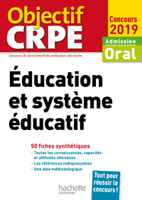 Livre numérique CRPE en fiches : Éducation et système éducatif 2019
