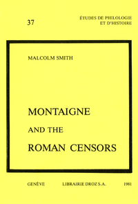 Libro electrónico Montaigne and the Roman Censors