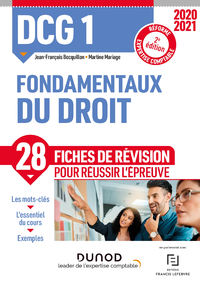 Electronic book DCG 1 Fondamentaux du droit - Fiches de révision - 2020-2021