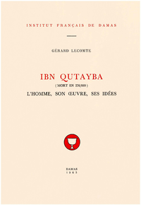 Livre numérique Ibn Qutayba (m. 276/889)