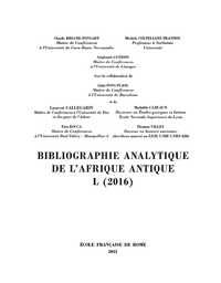 Livre numérique Bibliographie analytique de l’Afrique antique L (2016)