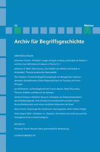 Libro electrónico Archiv für Begriffsgeschichte / Archiv für Begriffsgeschichte . Band 52