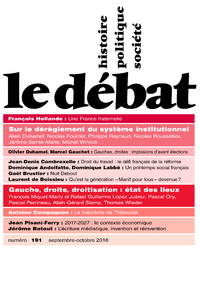 Livre numérique Le Débat N° 191 (Septembre - octobre 2016)