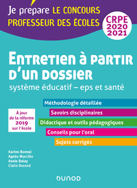 Electronic book Entretien à partir d'un dossier - Système éducatif - EPS et Santé - CRPE 2020-2021