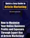 Livre numérique Quick &amp; Easy Guide to Article Marketing