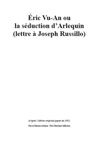 Libro electrónico Eric Vu-An ou La séduction d'Arlequin