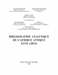 Livre numérique Bibliographie analytique de l’Afrique antique XLVII (2013)