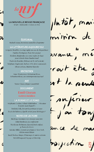 Livro digital La Nouvelle Revue Française N° 629 (mars 2018)