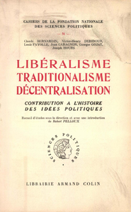 Livre numérique Libéralisme, traditionalisme, décentralisation
