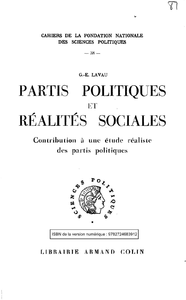 Livre numérique Partis politiques et réalités sociales