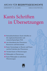 Livro digital Kants Schriften in Übersetzungen