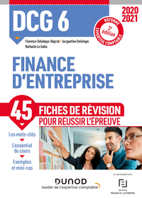 Electronic book DCG 6 Finance d'entreprise - Fiches de révision - 2020/2021