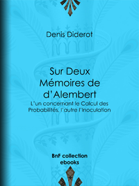Livre numérique Sur Deux Mémoires de d'Alembert