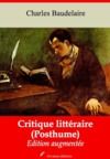 E-Book Critique littéraire (Posthume) – suivi d'annexes