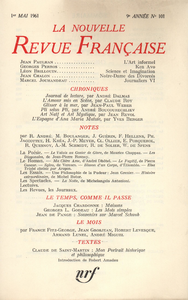 Livre numérique La Nouvelle Revue Française N' 101 (Mai 1961)