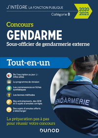 Electronic book Concours Gendarme - Sous-officier de gendarmerie externe - 2020/2021