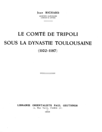 Electronic book Le comté de Tripoli sous la dynastie toulousaine (1102-1187)